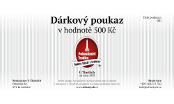 Voucher restaurace 500 Kč