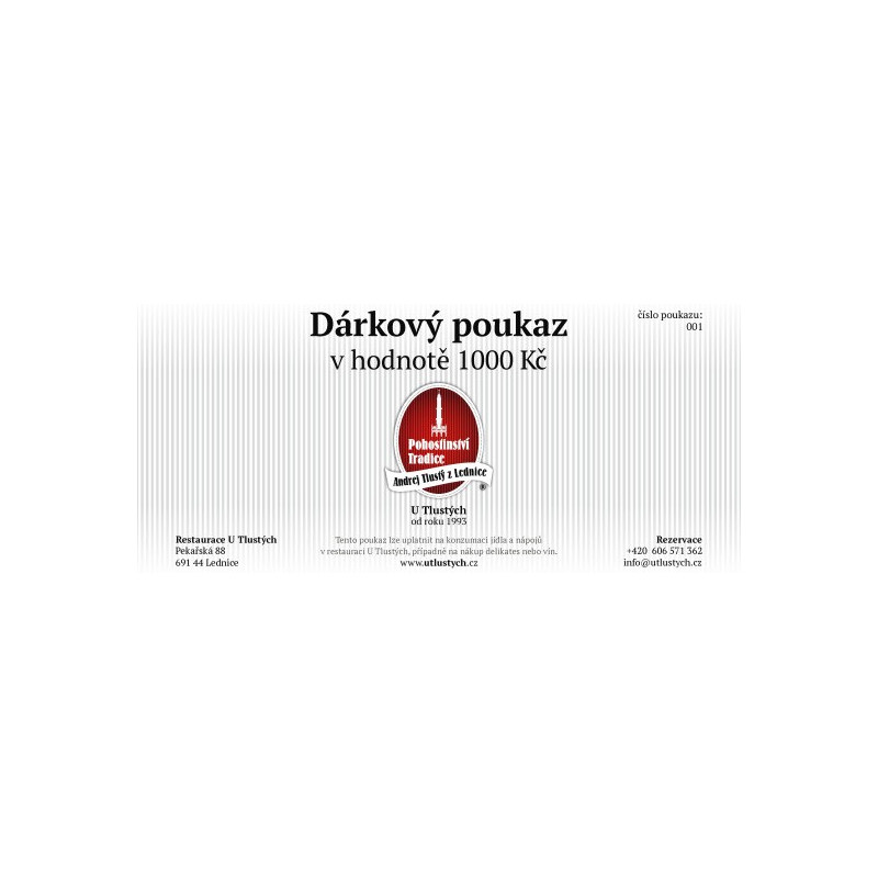 Dárkový poukaz 1000Kč